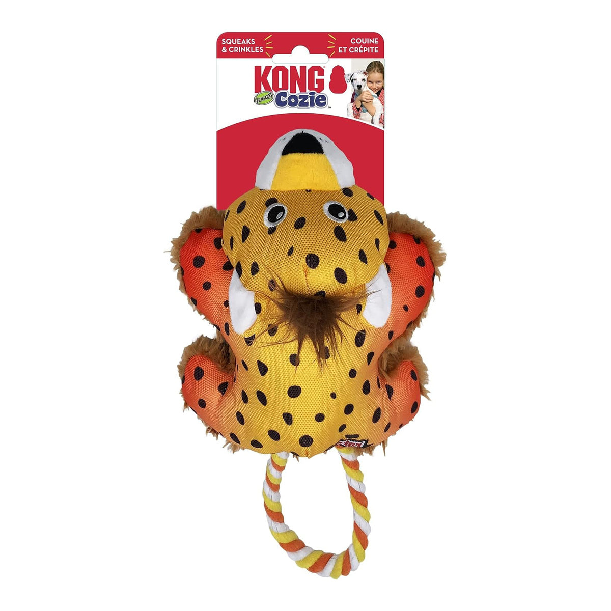 Kong Cozie Tuggz Cheetah Plush Toy