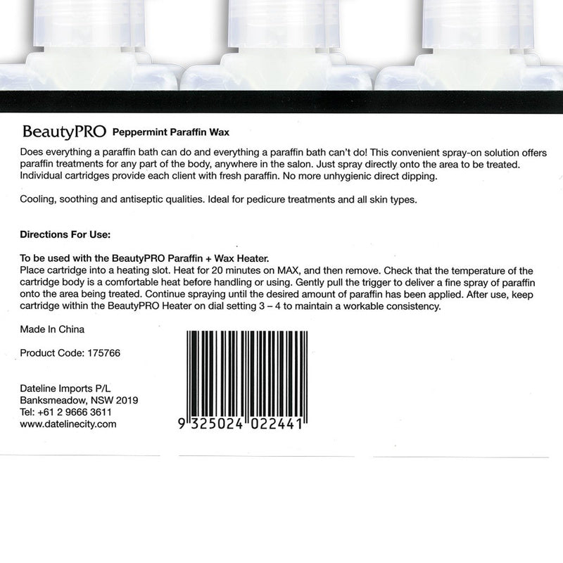 BeautyPRO Peppermint Spray-On Paraffin Wax 80g 6pk