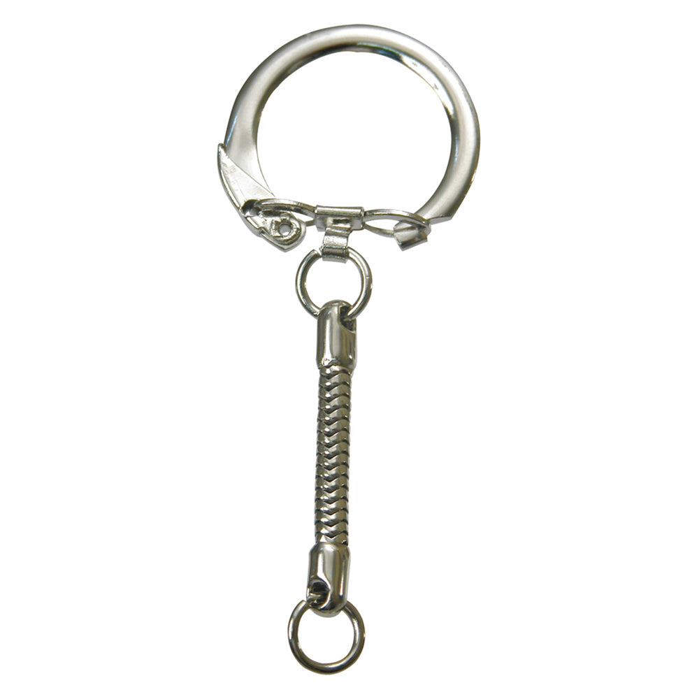 Round Key Chain 10pcs (Silver)
