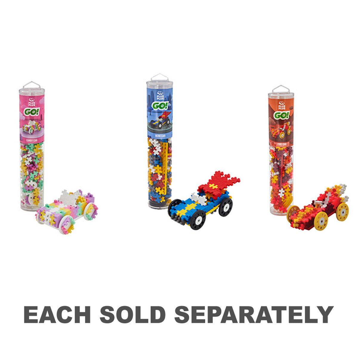 Plus-Plus Colour Cars Building Blocks Tube 200pcs