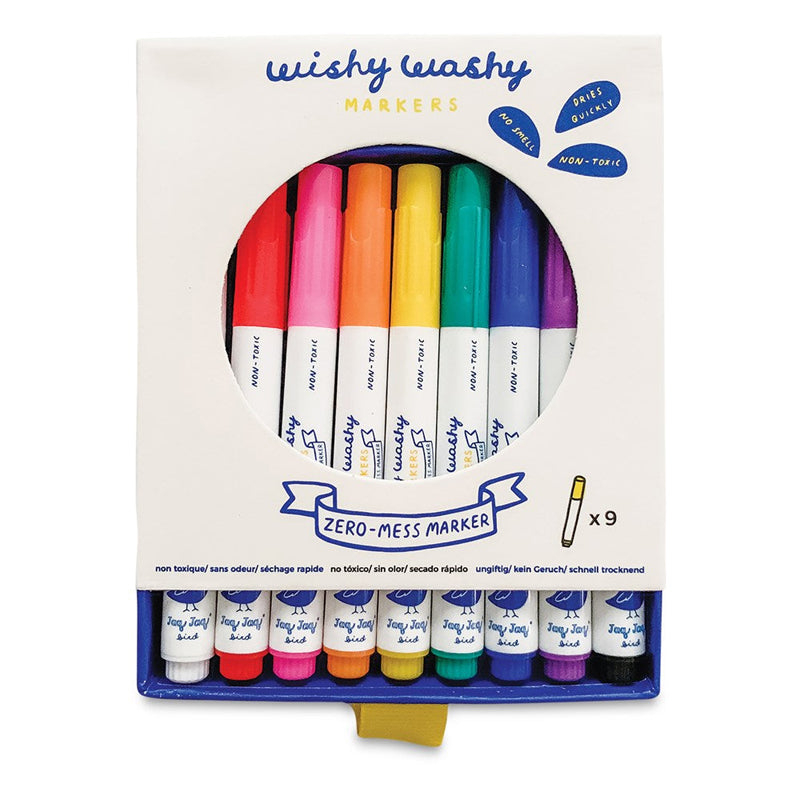 Jaq Jaq Bird Wishy Washy Markers 9pk