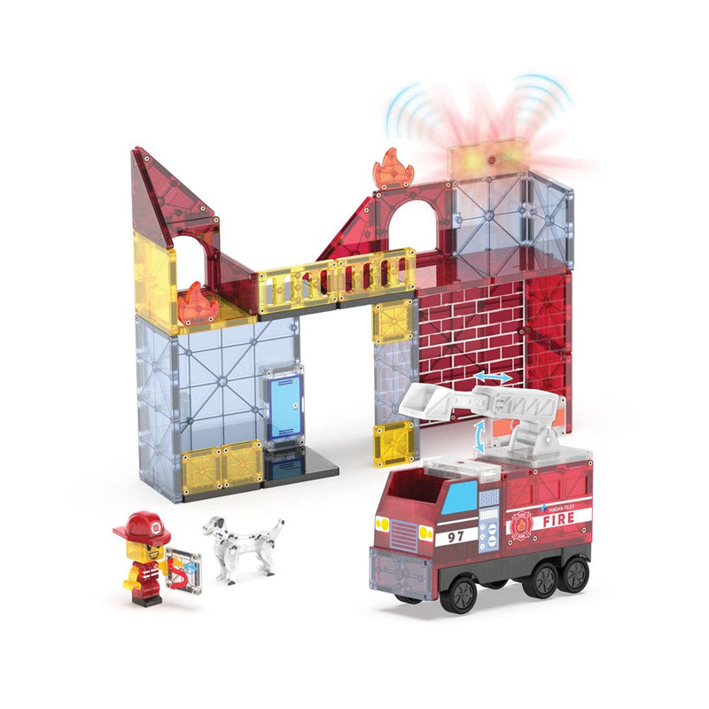 MAGNA-TILES Fire Station 50-Piece Set