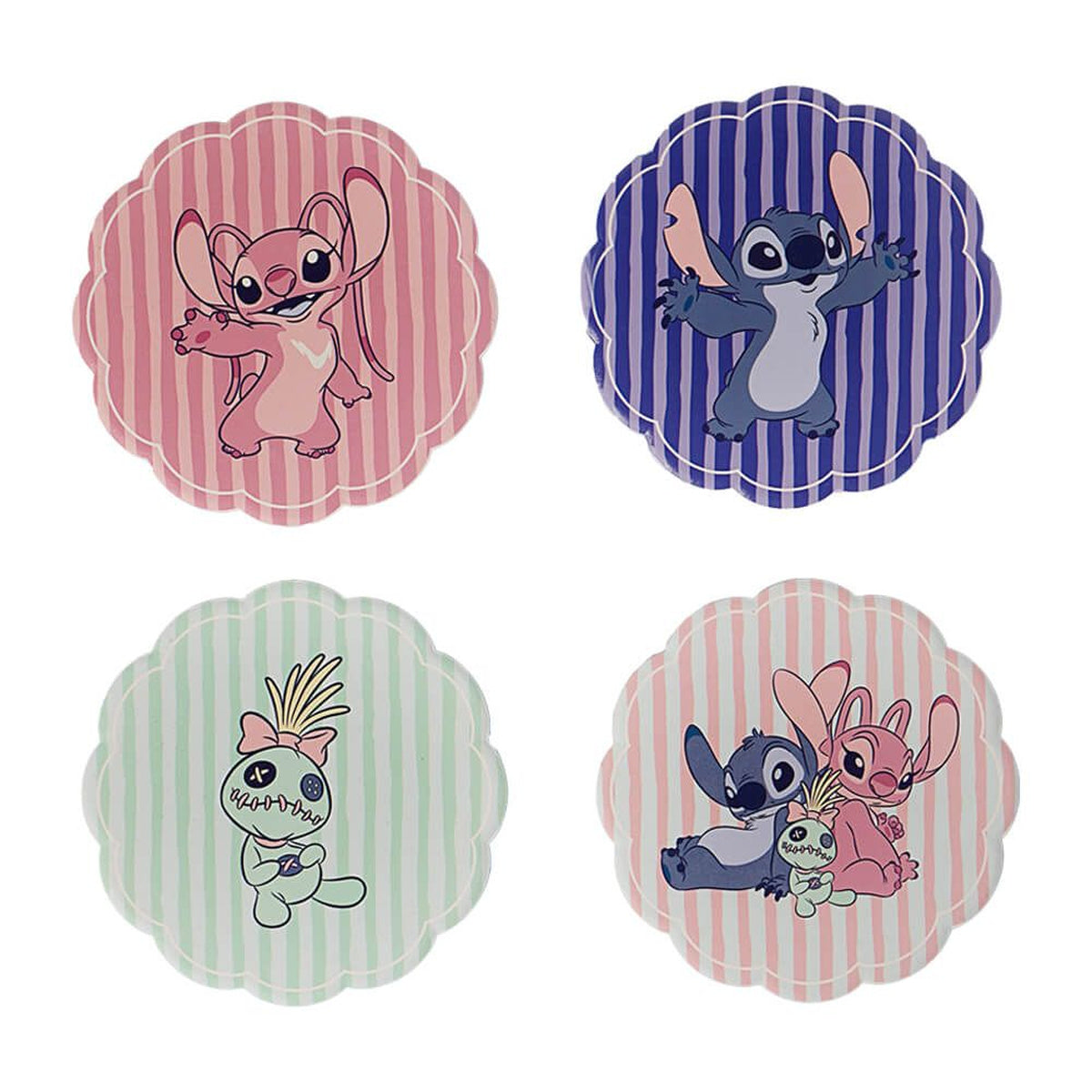 Disney Home Stitch & Angel Ceramic Coasters (Set of 4)