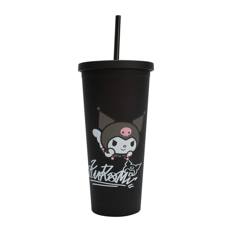 Kuromi Cup with Straw