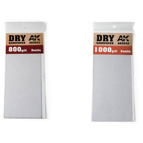 AK Interactive Dry Sandpaper 3pcs