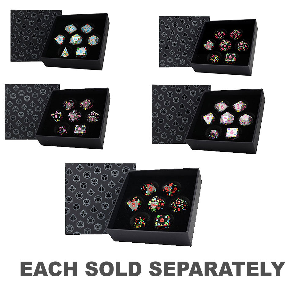 LPG Inscripted Hex RPG Dice Set