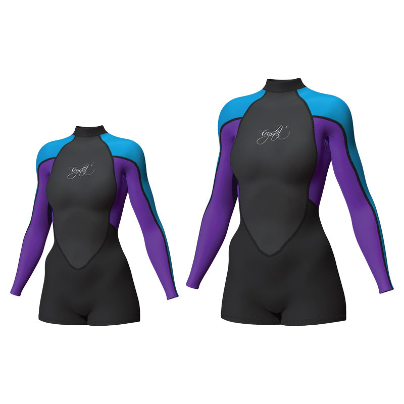 Crystal Ladies' Long Sleeve Springsuit (Blue)