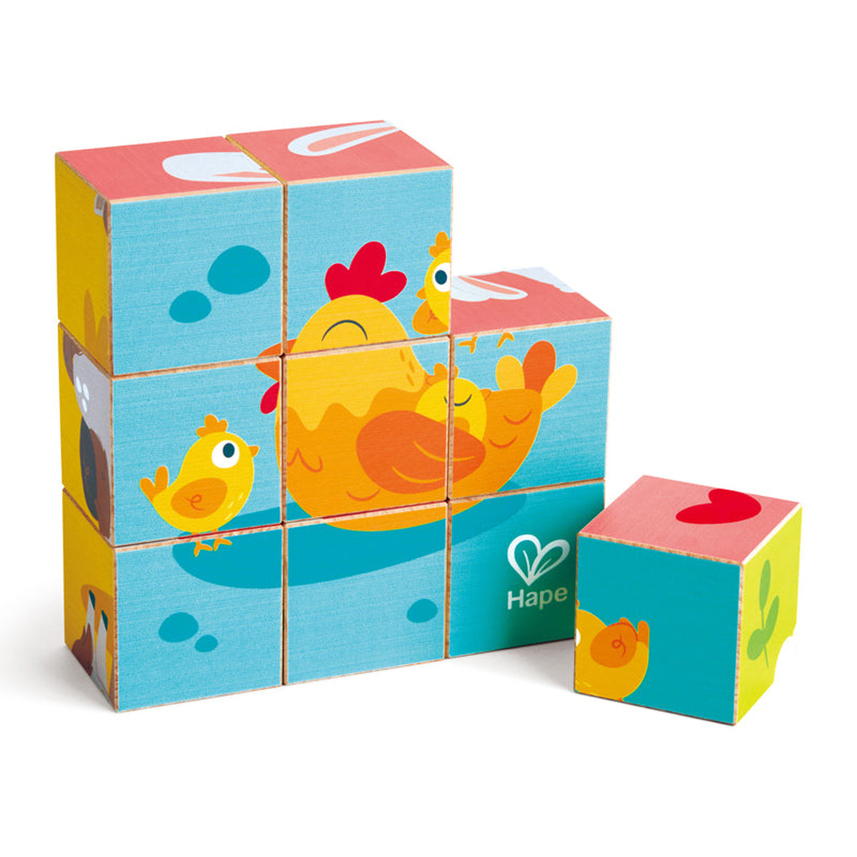 Hape Farm Wooden Blocks Puzzle