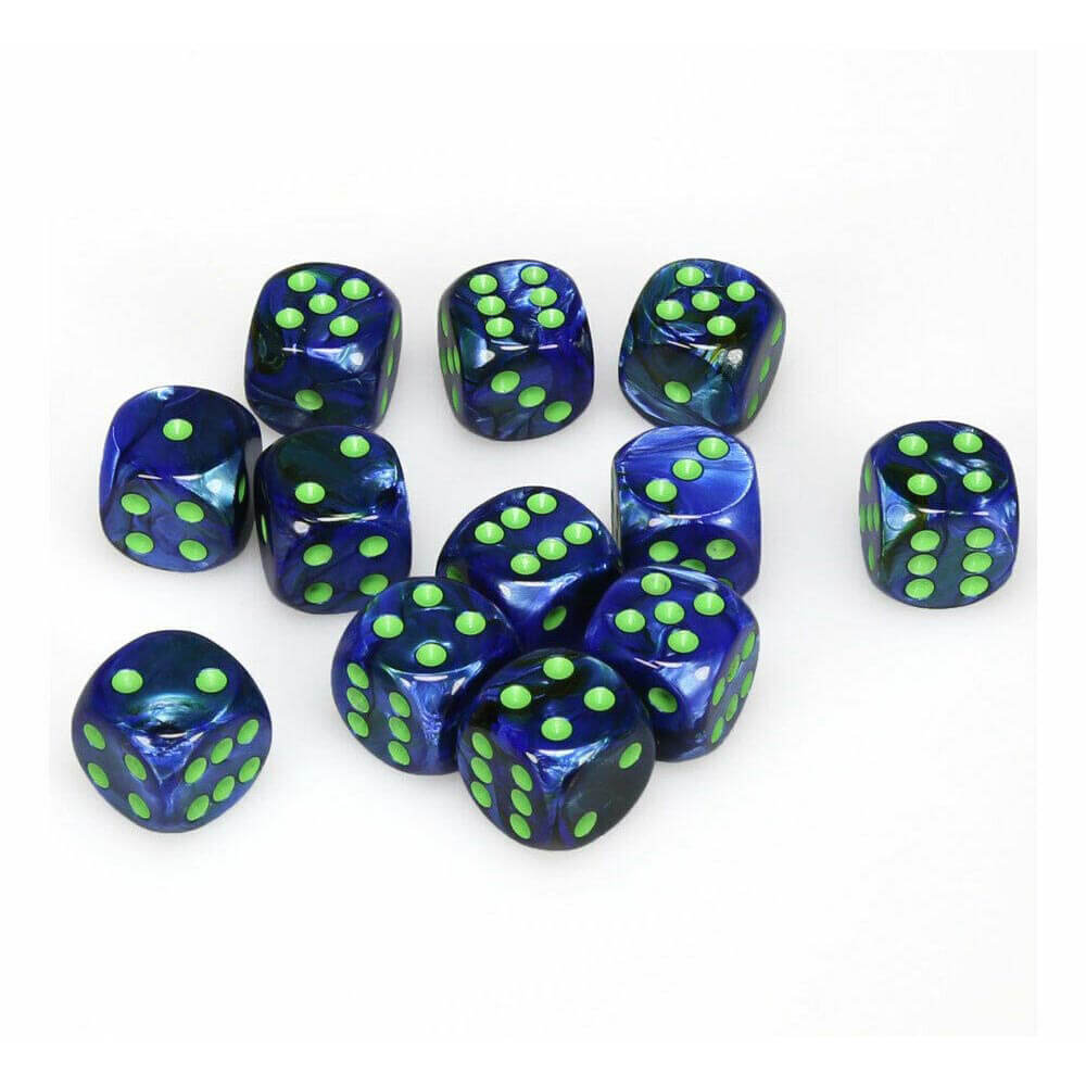 D6 Dice Lustrous 16mm (12 Dice)