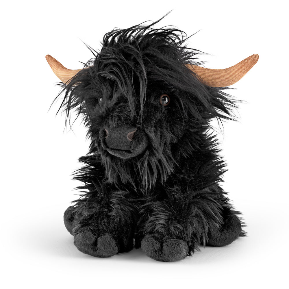 Living Nature Black Highland Cow with Sound (Large)