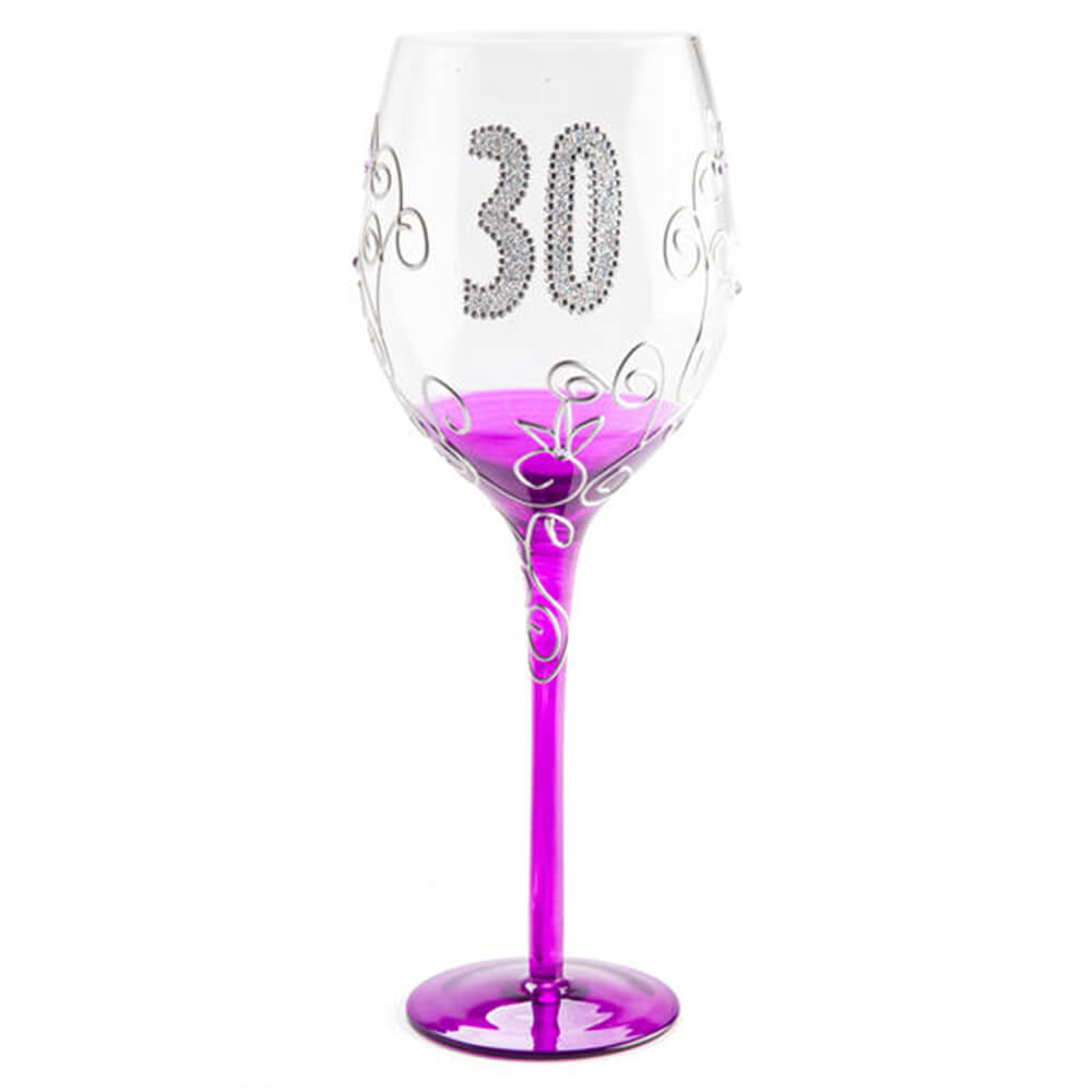 Birthday Clear Wine Glass