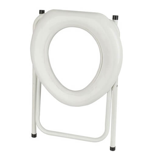 Outdoors Folding Portable Toilet with Bags (White)