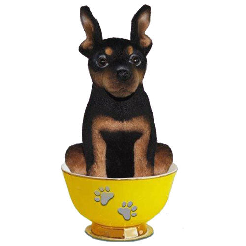 Realistic Dog Tea Cup Plush Toy 16cm