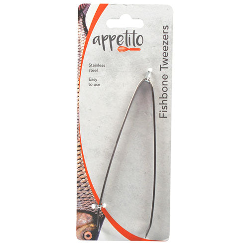 Appetito Stainless Steel Fish Bone Tweezers