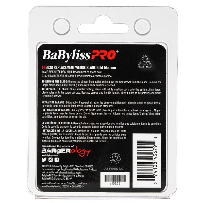 BaBylissPRO Replacement Hair Clipper Wedge Blade (Gold)