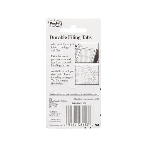 Post-It White Filing Tabs 75mm (Box of 6)