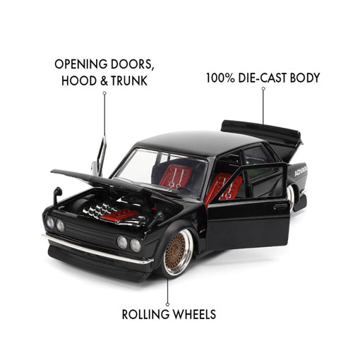 JDM Tuners 1973 Datsun 510 1:24 Scale Diecast Vehicle