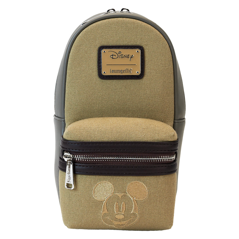 Mickey & Friends Faux Leather & Canvas Bottle Crossbody
