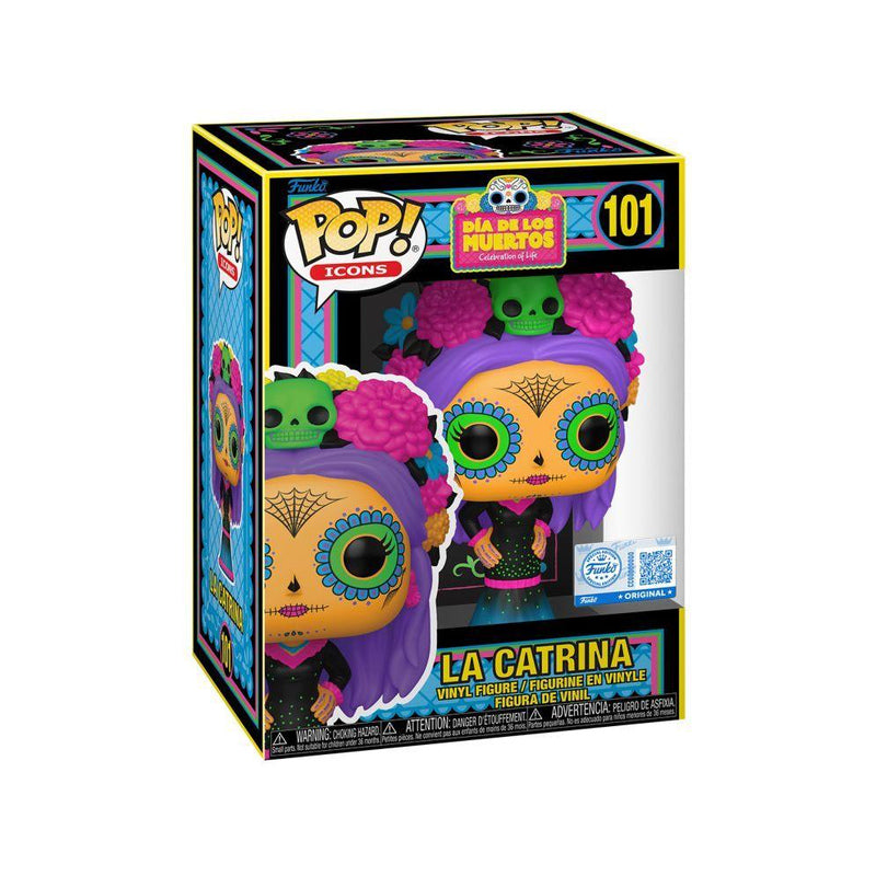 Dia de Los Muertos La Catrina Azul Exclusive Blacklight Pop!