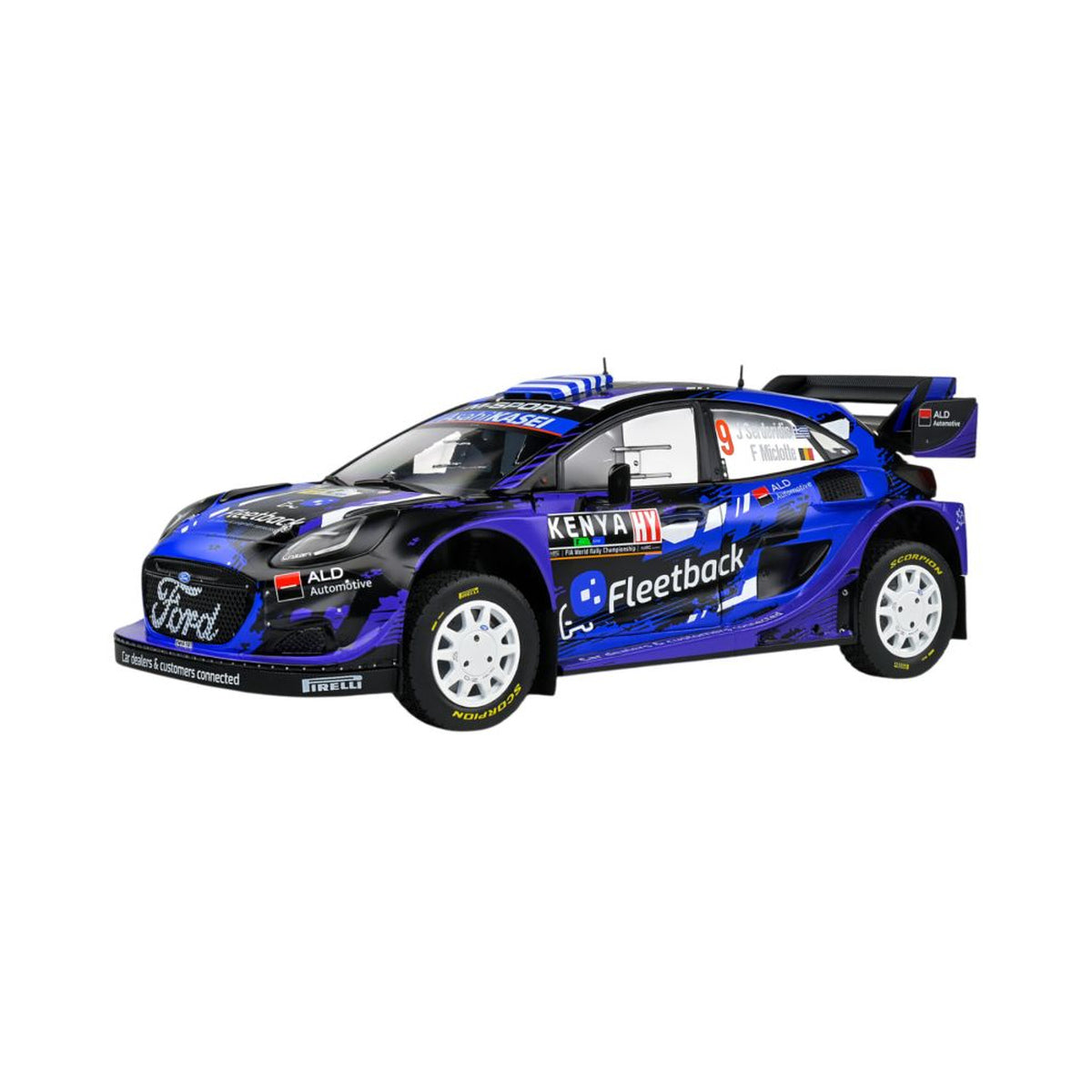1:18 2022 Ford Puma Rally1 Hybrid #9 Serderidis/Miclotte Rally Kenya