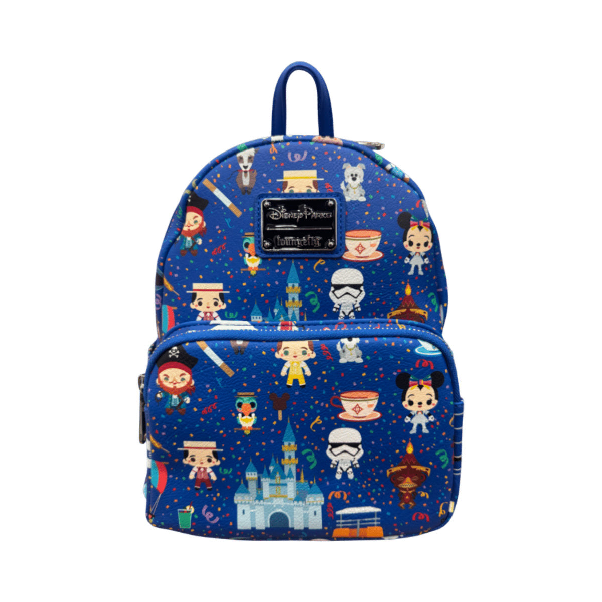 Disney Chibi All-Over-Print Navy Blue Mini Backpack