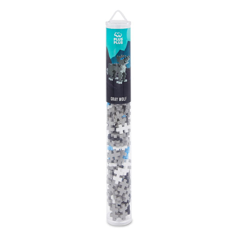 Plus-Plus Grey Wolf Building Blocks Tube 100pcs