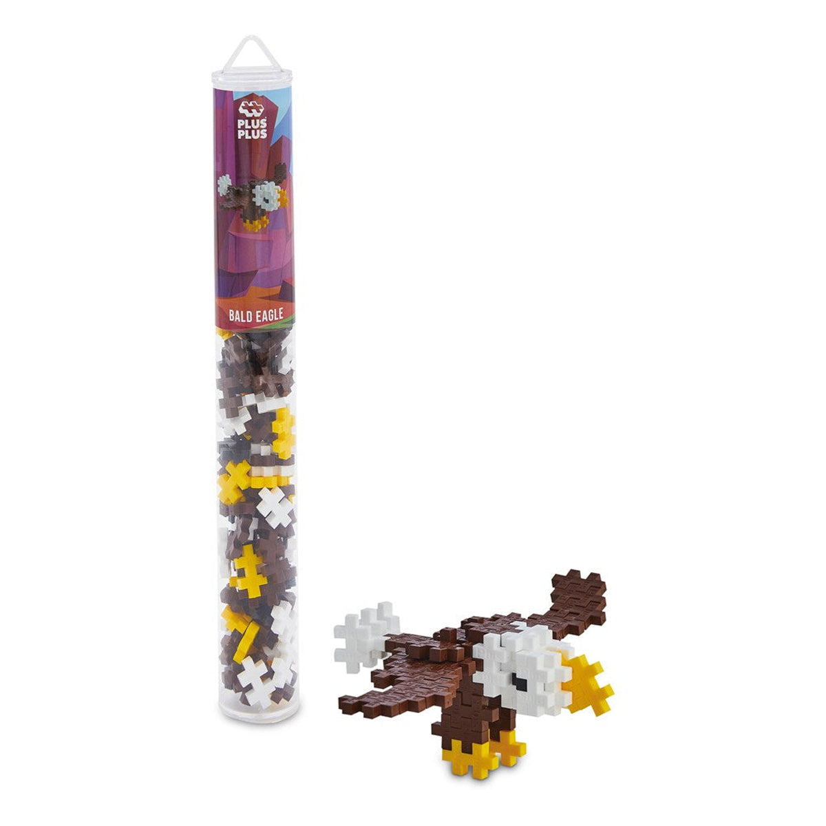 Plus-Plus Bald Eagle Building Blocks Tube 100pcs