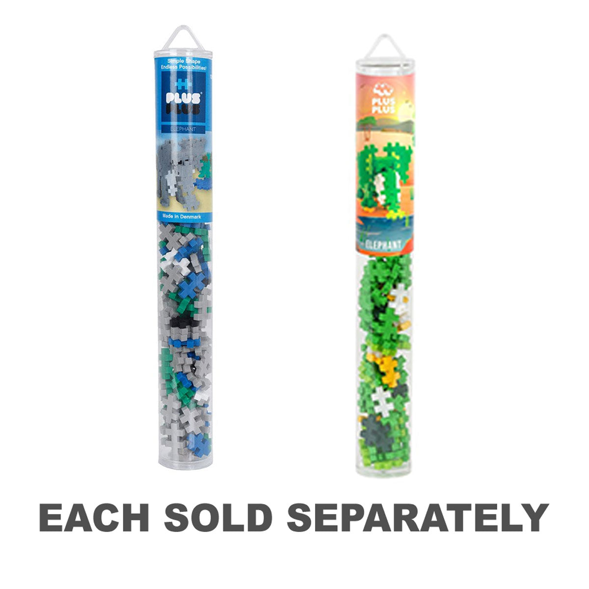 Plus-Plus Elephant Building Blocks Tube 100pcs