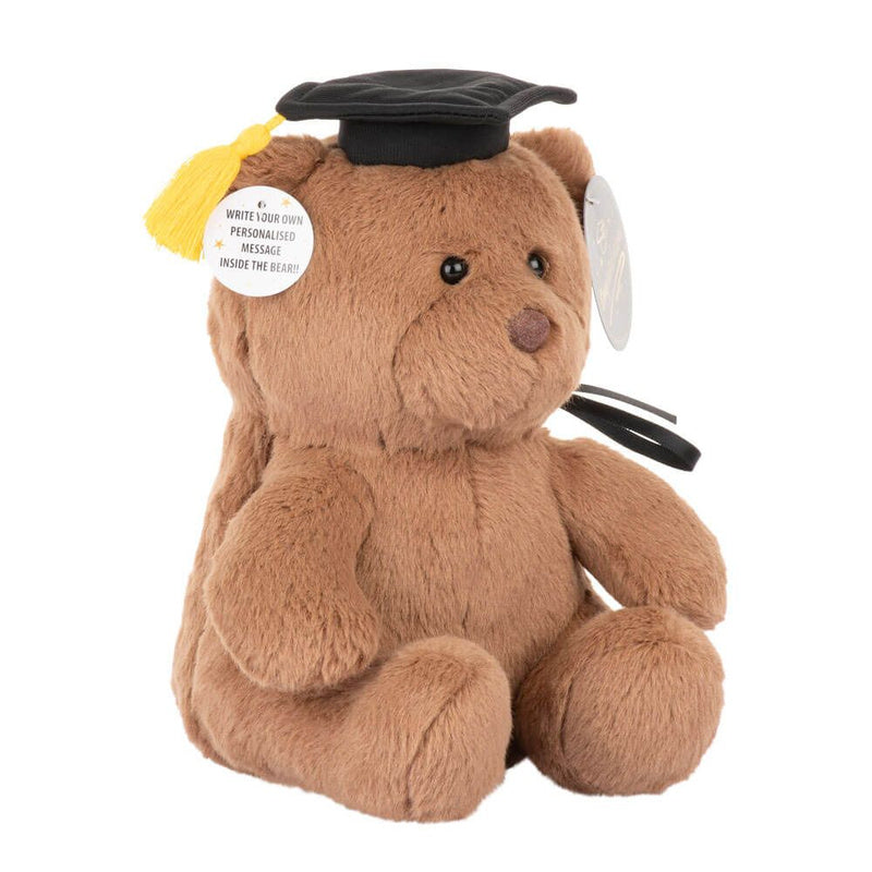With Heart Graduation Bear Plush with Message Card