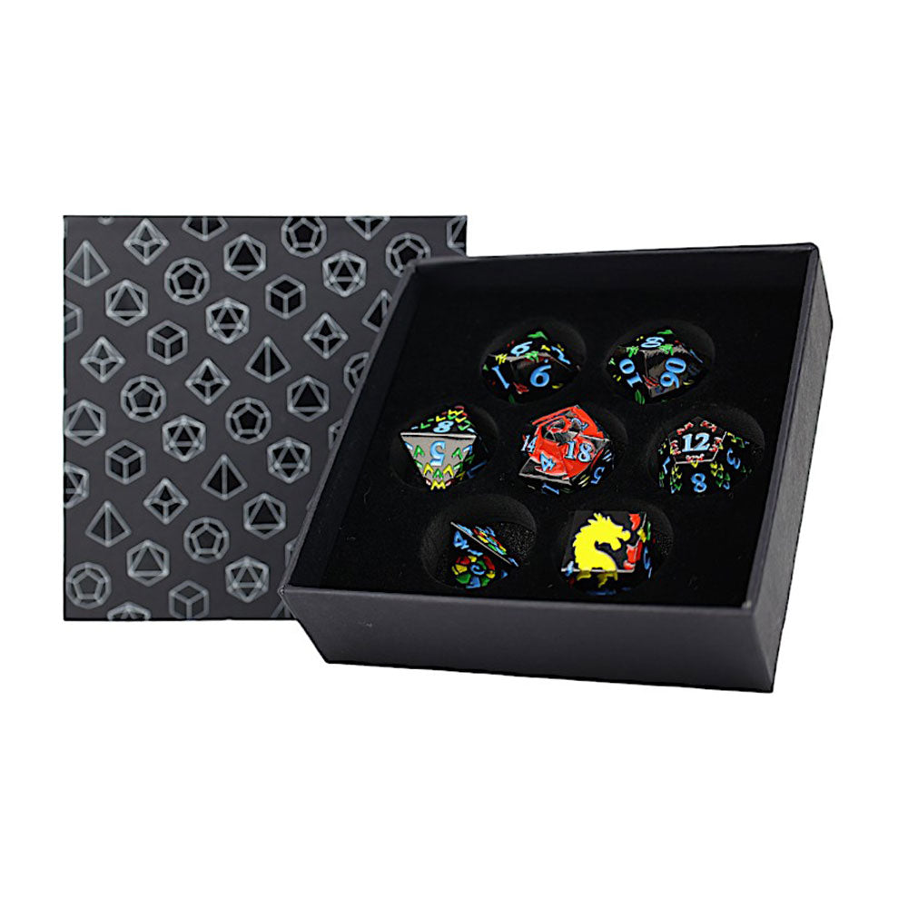 LPG Inscripted Dragon RPG Dice Set