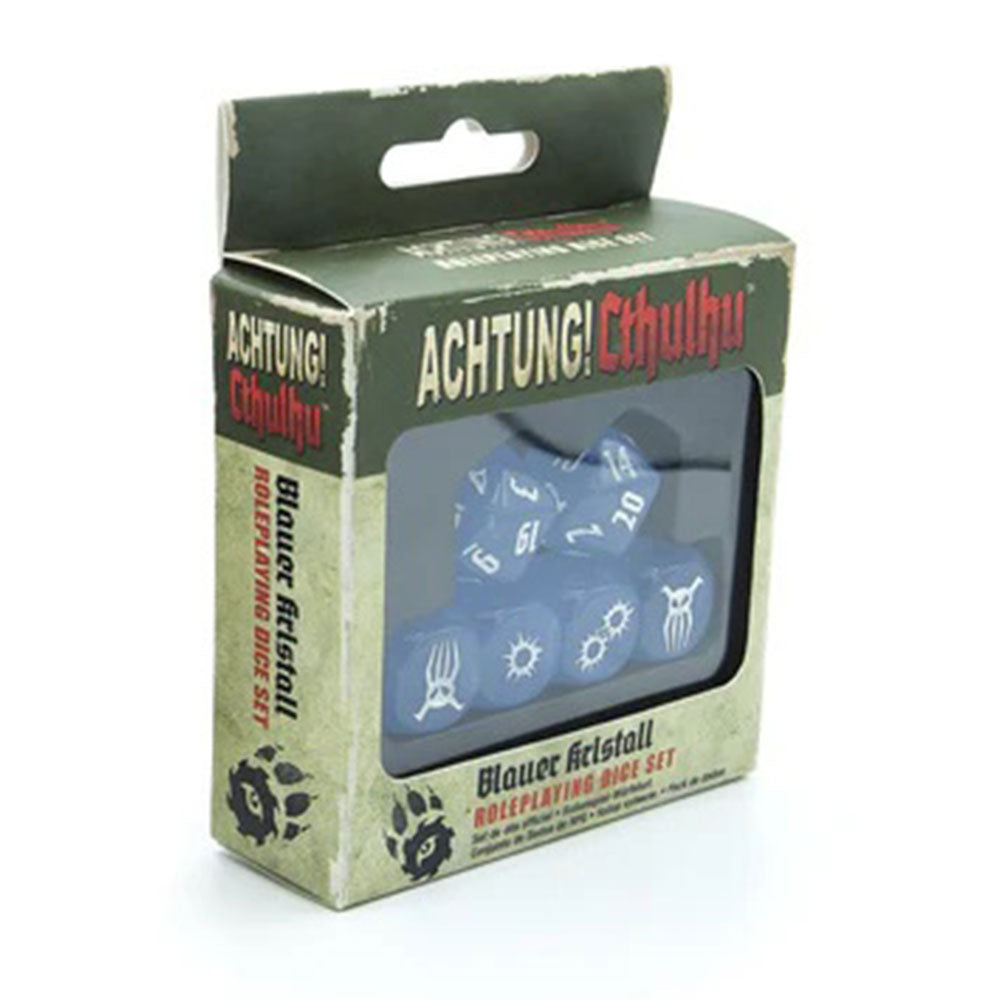 Achtung Cthulhu Blauer Kristall Roleplaying Dice Set