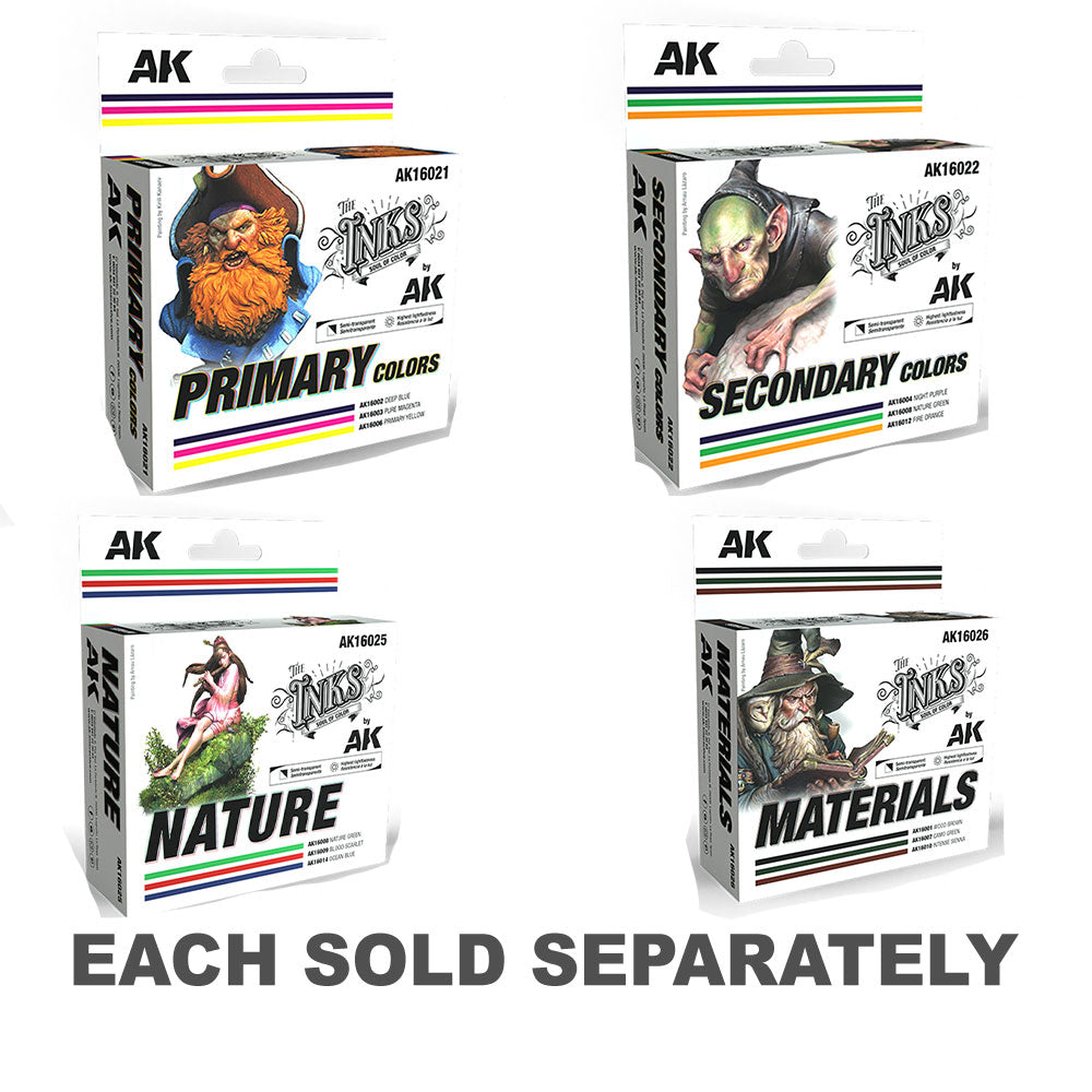 AK Interactive The Inks Acrylic Paint Set