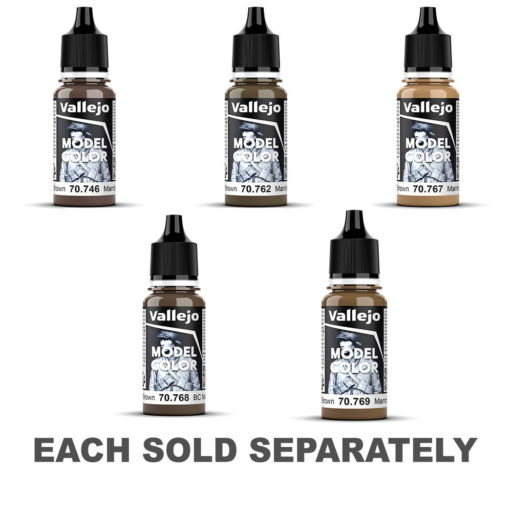 Vallejo Model Colour Acrylic Paint 18mL (Brown)