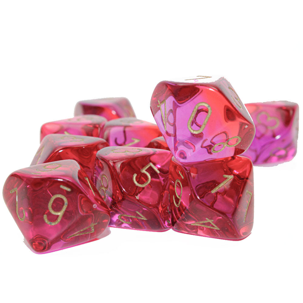 Chessex Gemini Translucent D10 Dice Set