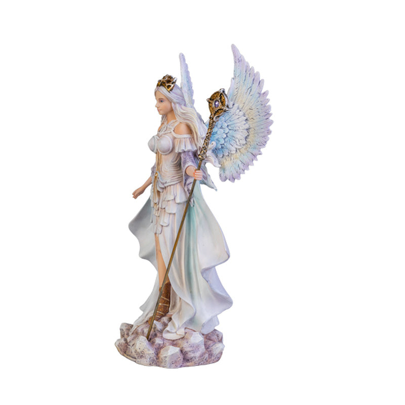 White Angel with Scepter Figurine