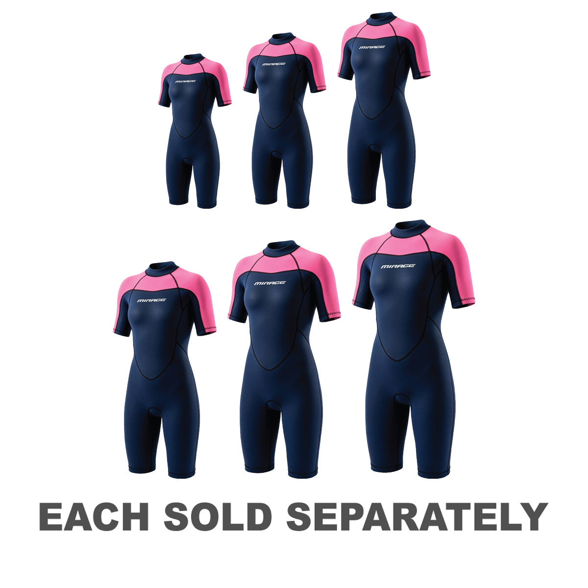 Mirage Women's Springsuit 2mm (Pink/Navy)