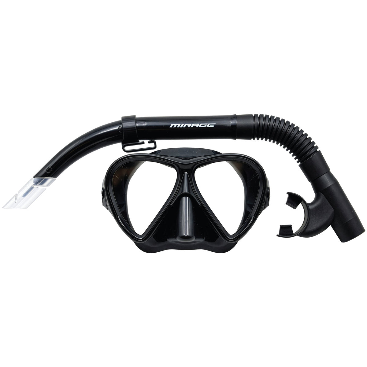 Stealth Adult Silicone Mask & Snorkel Set (Black)