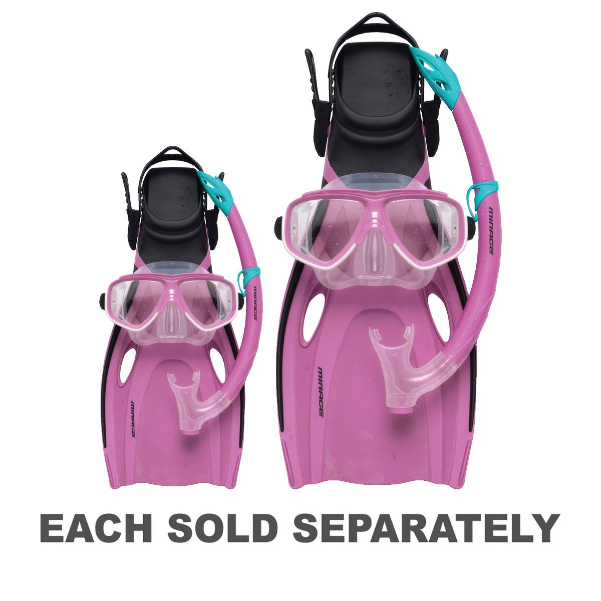 Dolphin Junior Silitex Mask, Snorkel & Fin Set (Pink)