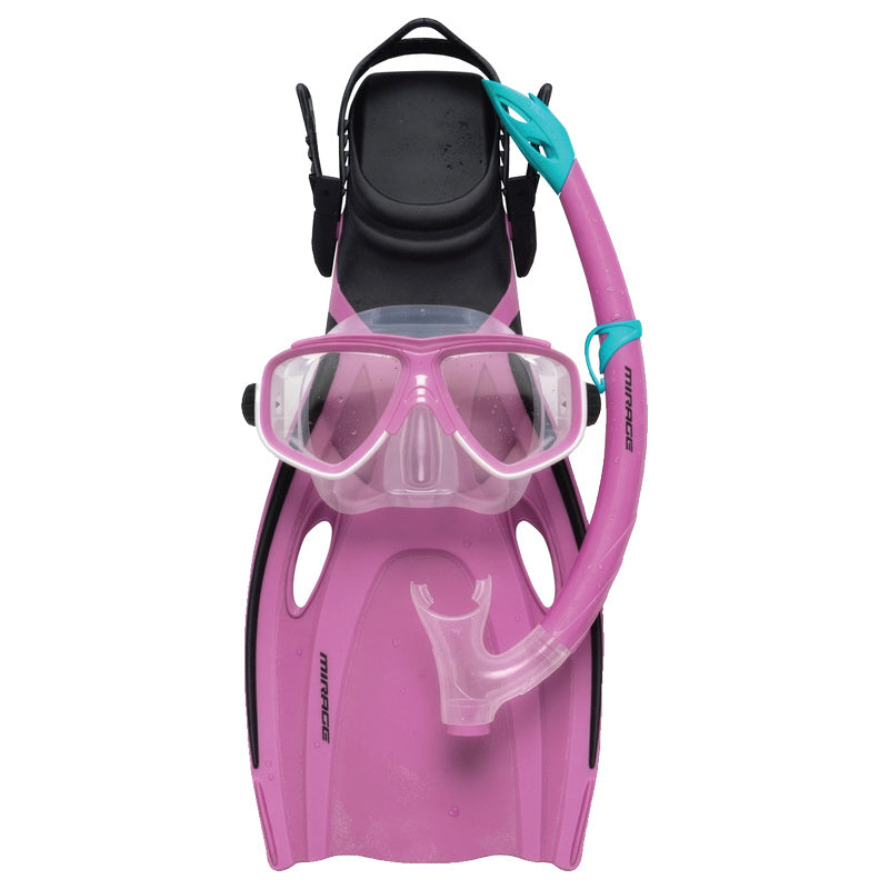 Dolphin Junior Silitex Mask, Snorkel & Fin Set (Pink)