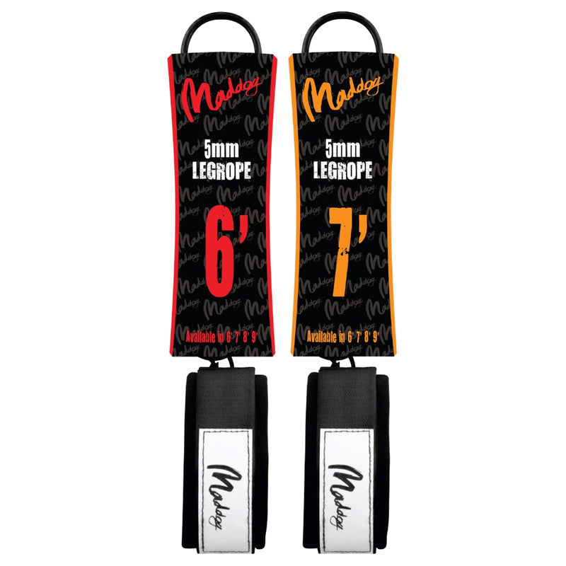 Maddog Basic Surfboard Leash (Black)