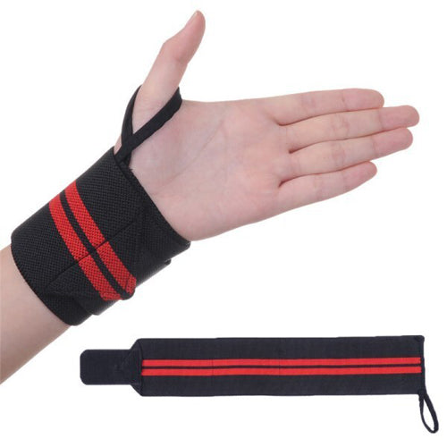 Morgan Elasticated Wrist Guards (Black and Red)