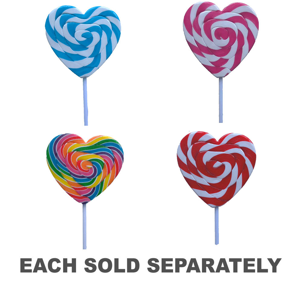 Candy Showcase Mega Swirl Heart Pops