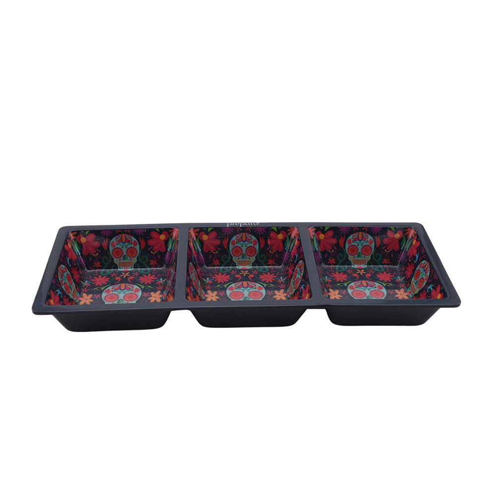 Prepara Day of the Dead Three Section Tray