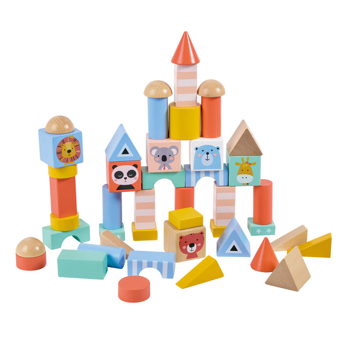 Eurekakids Wooden Blocks 46pcs