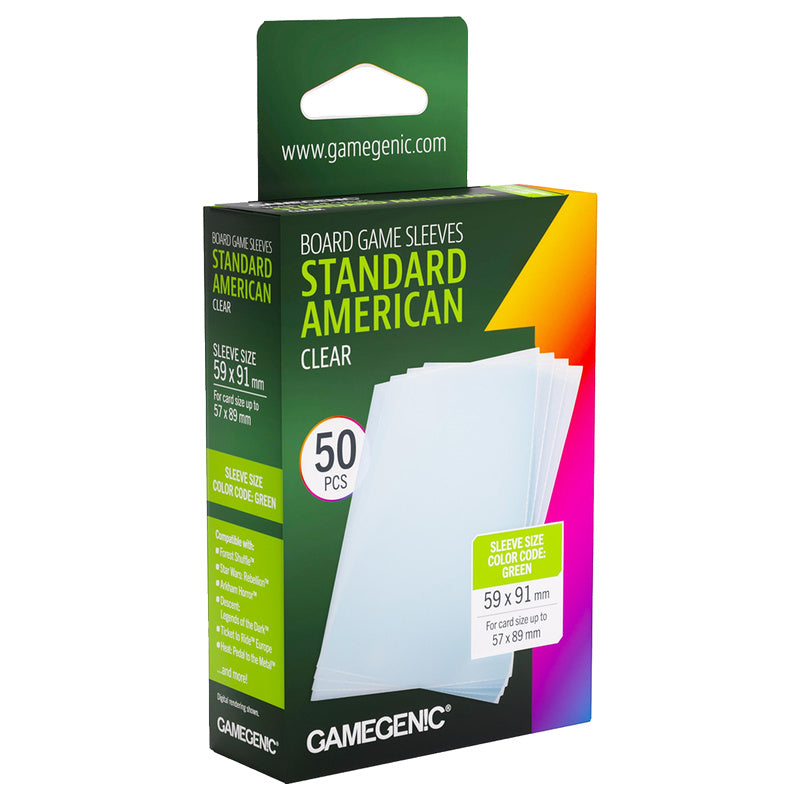 Gamegenic Standard American Card Sleeves 50pk (59x91mm)