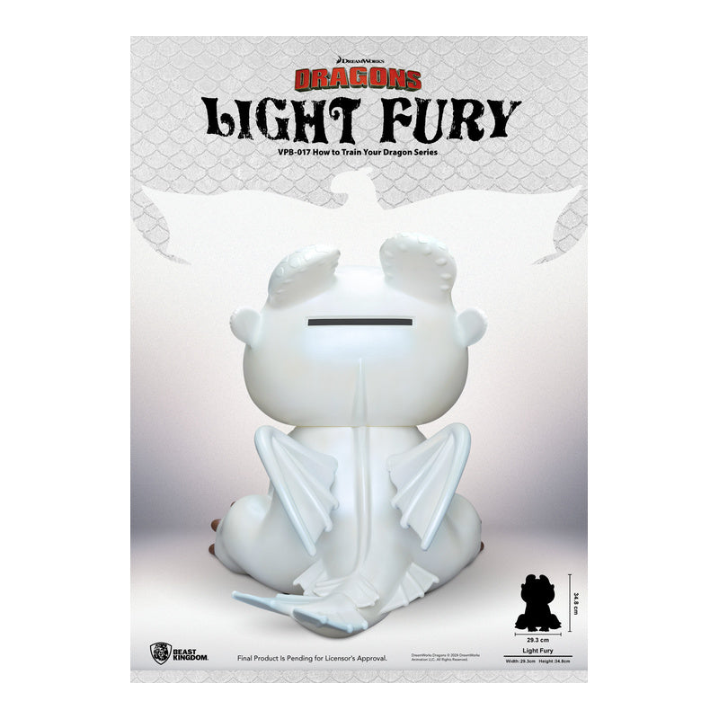 Piggy Bank Vinyl Large How to Train Your Dragon Light Fury