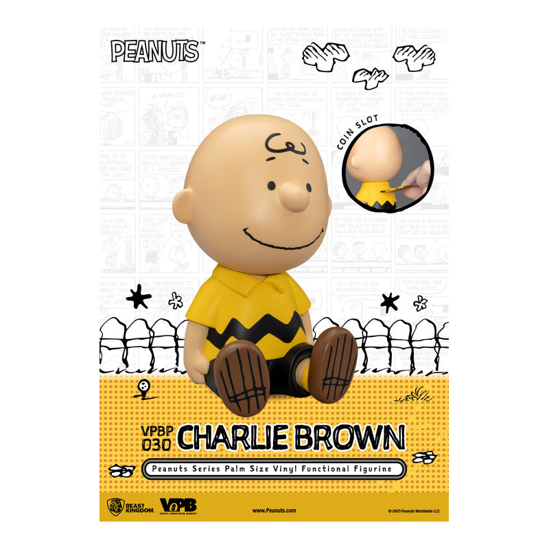 Piggy Bank Peanuts Series Palm Size Charlie Brown Figure