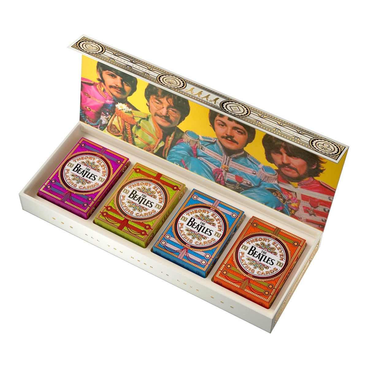 the Beatles Luxury Box Set includes one each Playing Cards