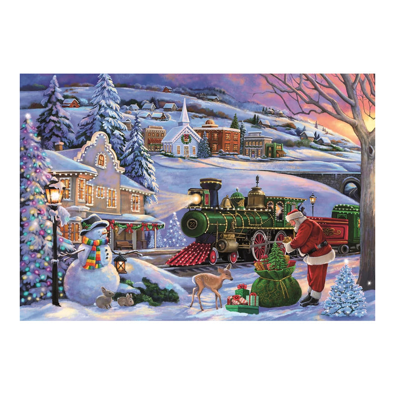 Clementoni Puzzle Christmas Train Poster Included 500pcs