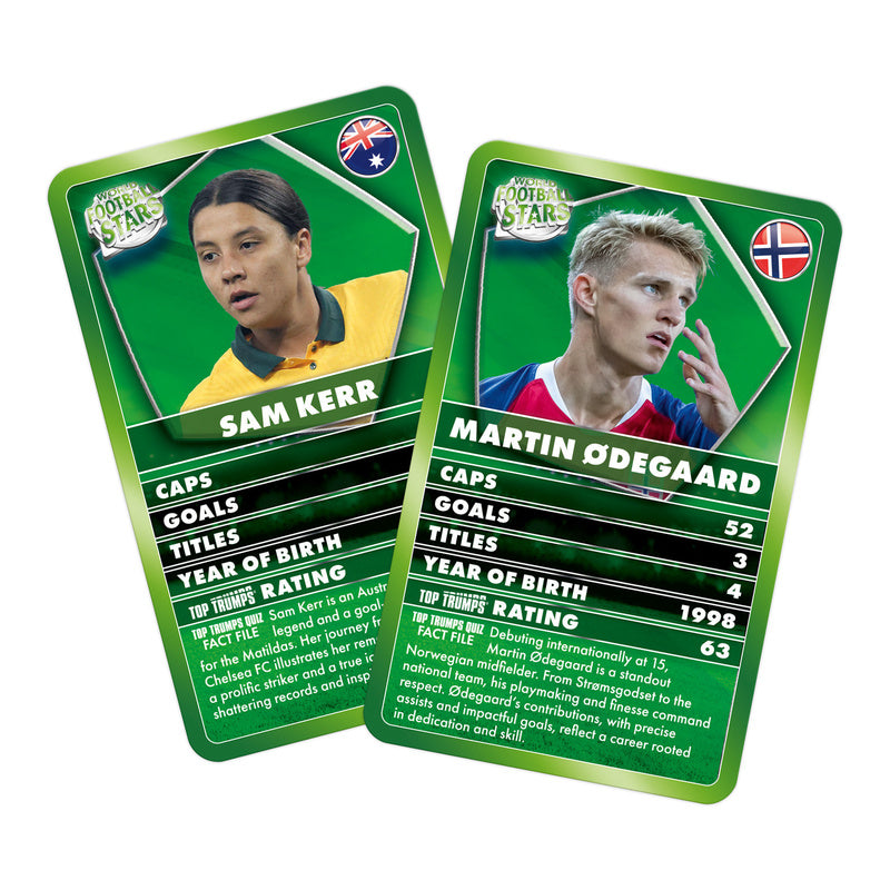 World Football Stars Green Top Trumps Card Game